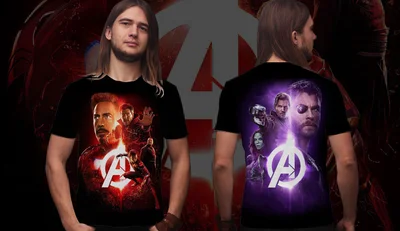 Футболки с полной запечаткой: Месники 1